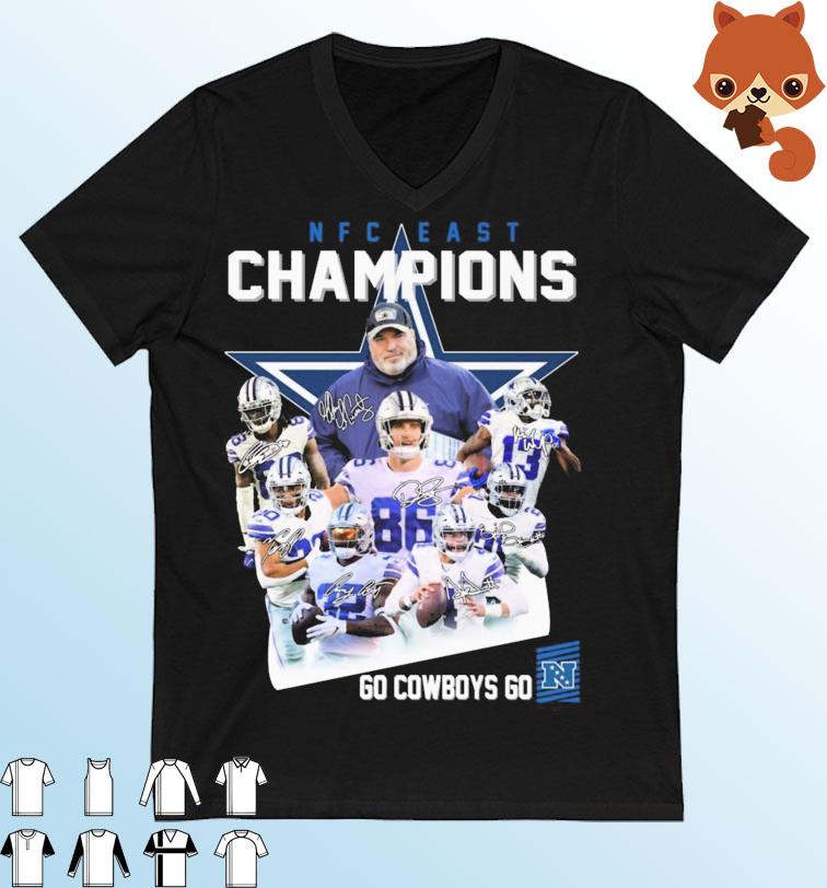 Dallas Cowboys NFC East Champions Go Cowboys Go Signatures Shirt, hoodie,  sweater, long sleeve and tank top
