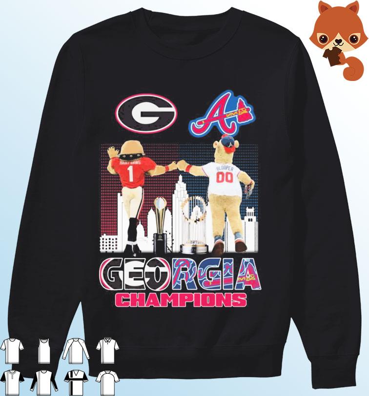Original Georgia Bulldogs vs Atlanta Braves Dawgs and Blooper Georgia  Champions shirt, hoodie, longsleeve, sweatshirt, v-neck tee