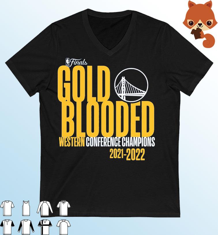 Golden State Warriors 2022 Western Conference Champions gold blooded shirt,  hoodie, sweater and v-neck t-shirt