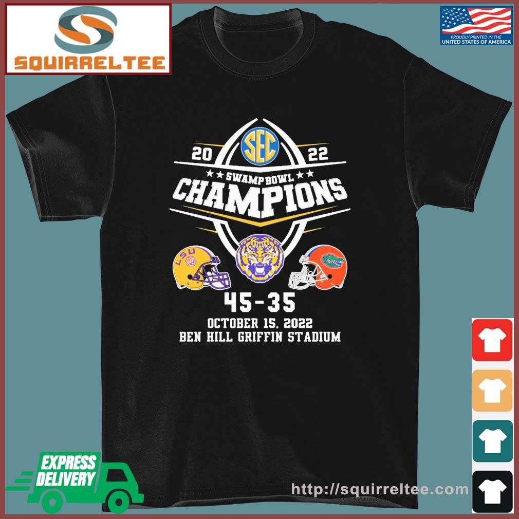 2022 Swamp Bowl Champions Geaux Tigers Football Shirt