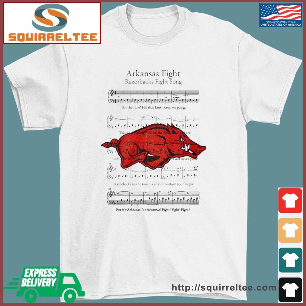 Arkansas Razorbacks Arkansa Fight Razorbacks Fight Song Lyrics Shirt