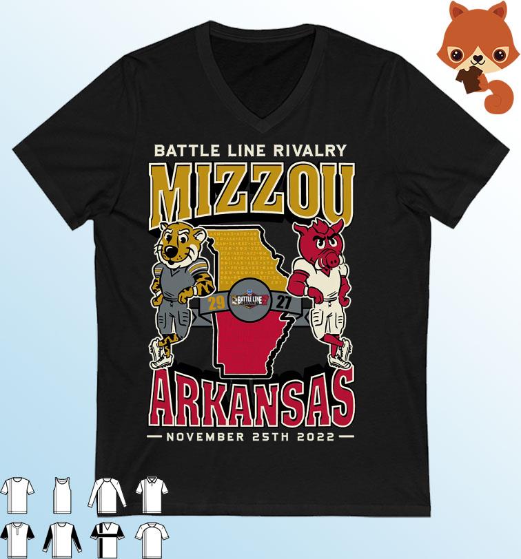 Battle Line Rivalry 2022 Mizzou Tigers Beat Arkansas Razorbacks 29-27 Shirt