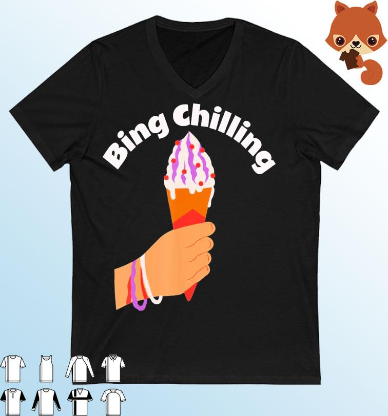 Bing Chilling Dank Meme Viral Quote Trendy T-Shirt