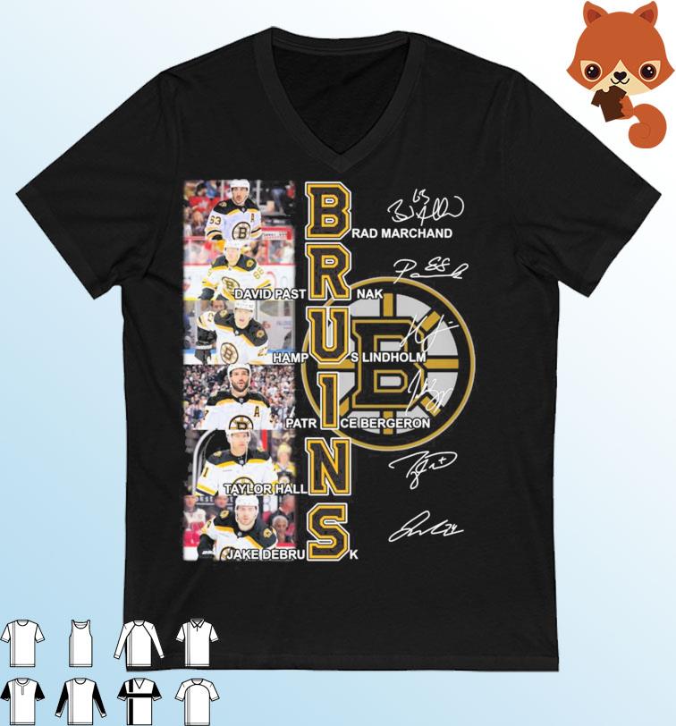 Boston Bruins Brad Marchand David Pastrnak Hampus Lindholm Signatures Shirt