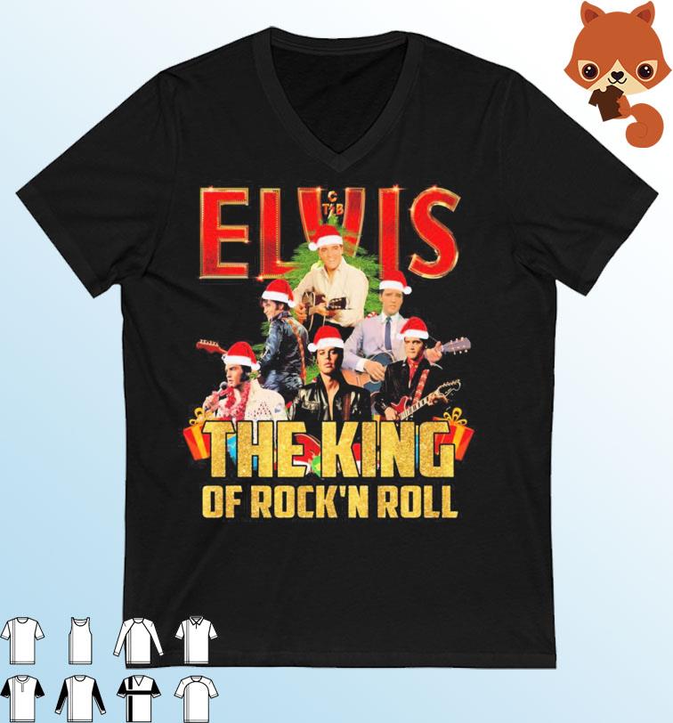 Christmas Santa Elvis Presley The King Of Rock N Roll Signatures Shirt