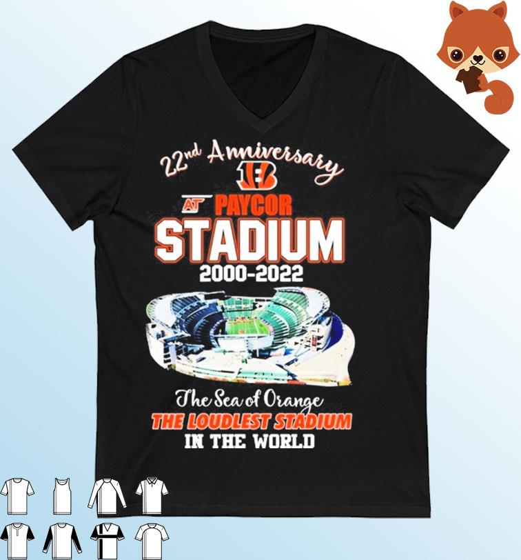 Cincinnati Bengals 22nd Anniversary At Paycor Stadium 2000-2022 Shirt
