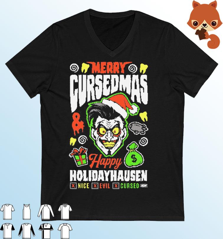 Danhausen - Merry Cursedmas Holidayhausen Christmas shirt