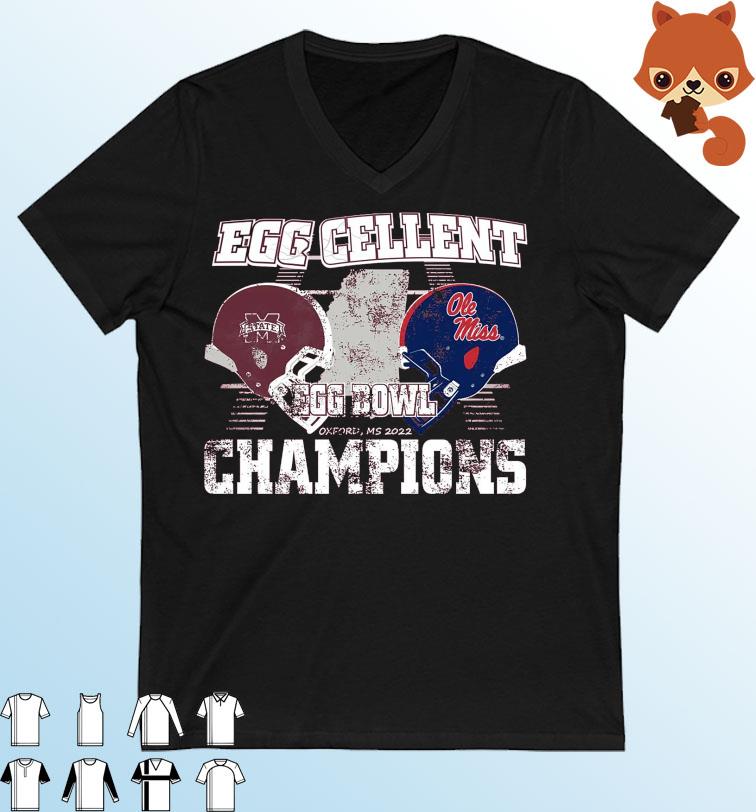 Egg Cellent Egg Bowl Champions 2022 Mississippi State Bulldogs Shirt