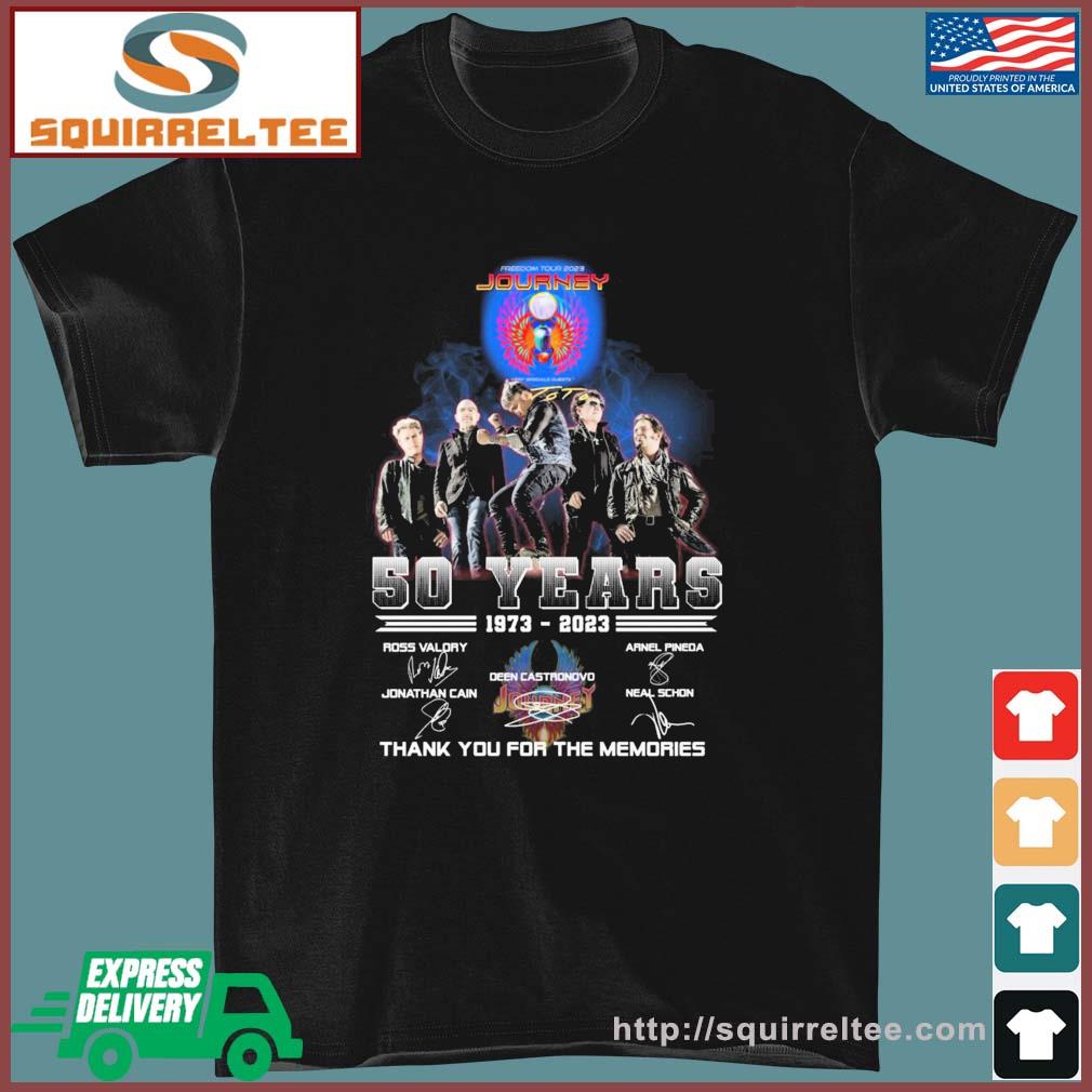 Freedom Tour 2023 Journey 50 Years 1973-2023 Thank You For The Memories Signatures Shirt