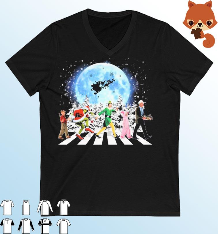 Grinch Stole Christmas Characters Abbey Road Shirt