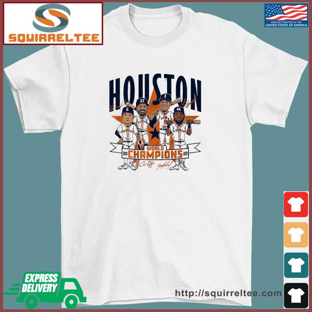 Houston Baseball 2022 World Champions Caricature Signatures Shirt