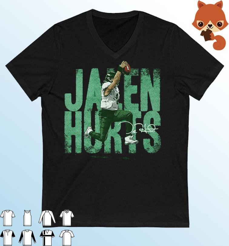 Jalen Hurts Philadelphia Eagles TD Hop Bold Signature shirt