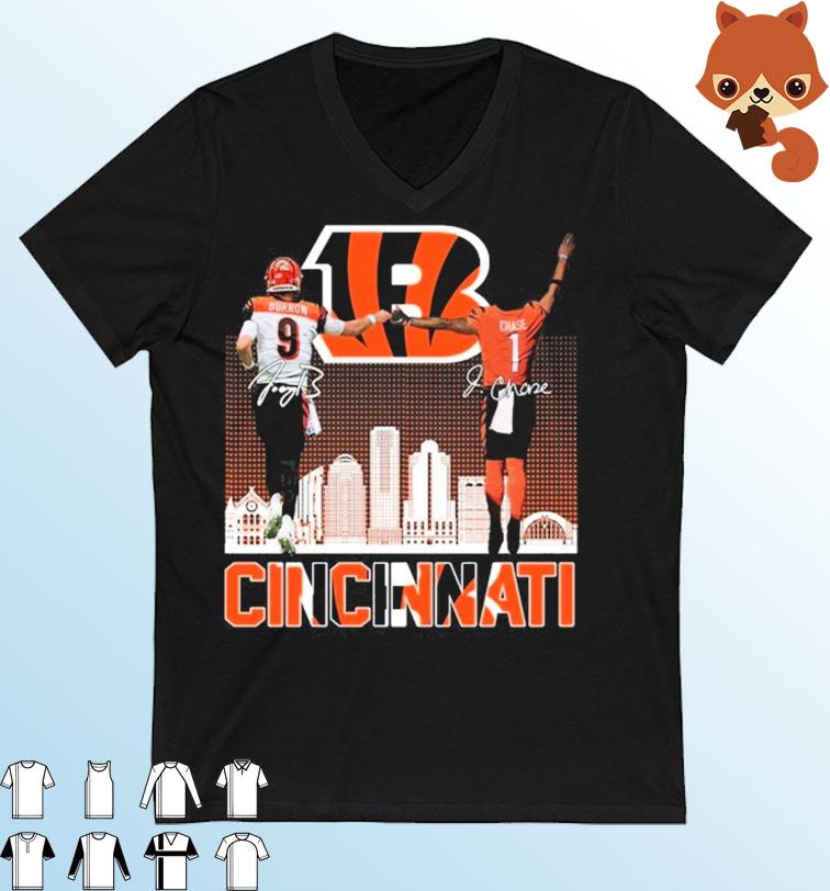 Ja'marr Chase And Joe Burrow Cincinnati City Sports Signautres Shirt