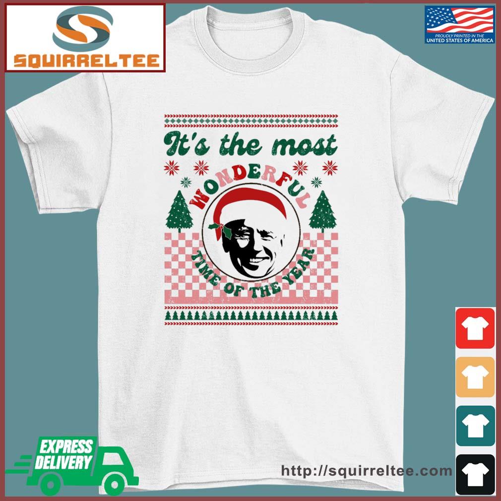 Joe Biden Christmas It's The Most Wonderful Time Of The Year Ugly Shirt