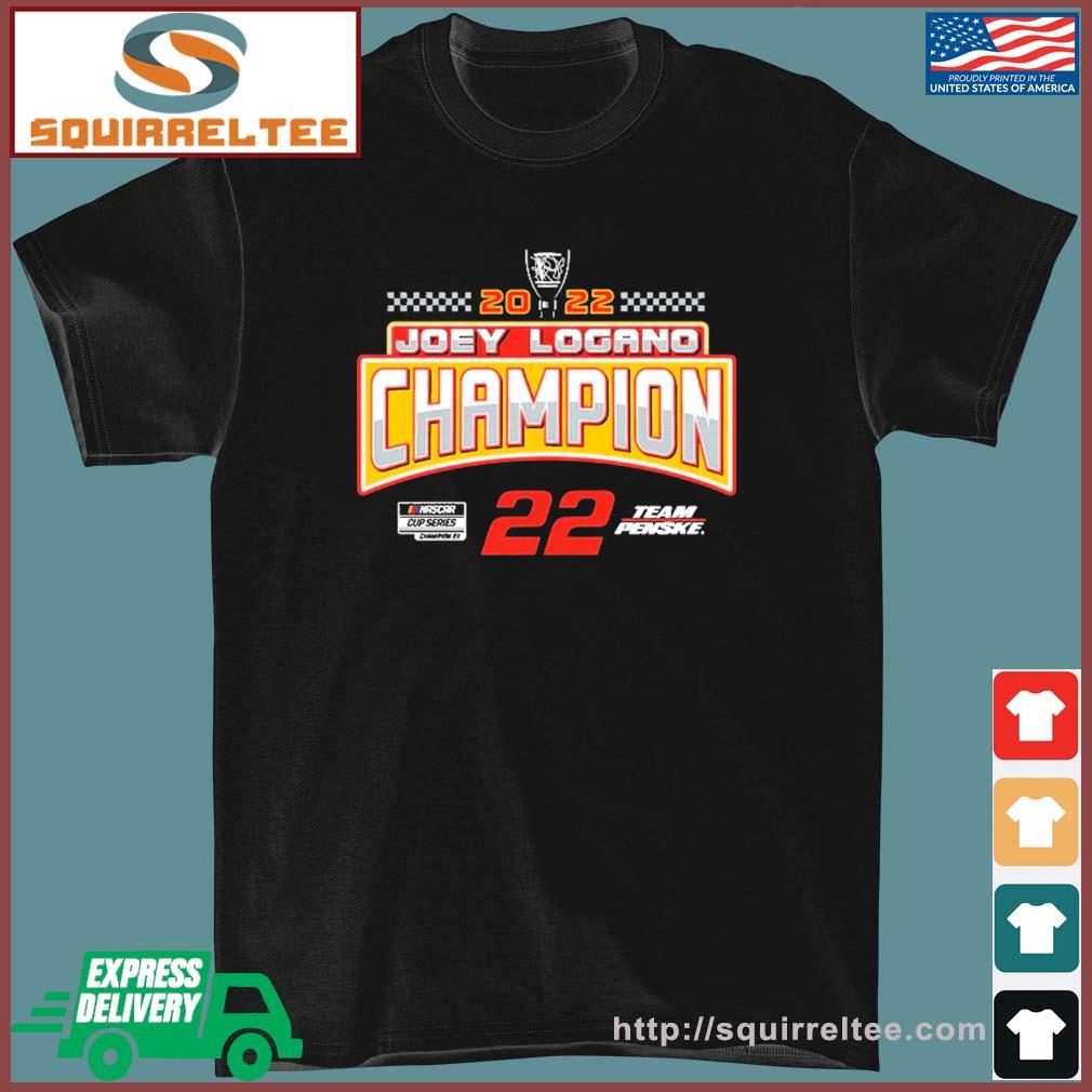 Joey Logano Team Penske 2022 NASCAR Cup Series Champion Name & Number Long Sleeve T-Shirt