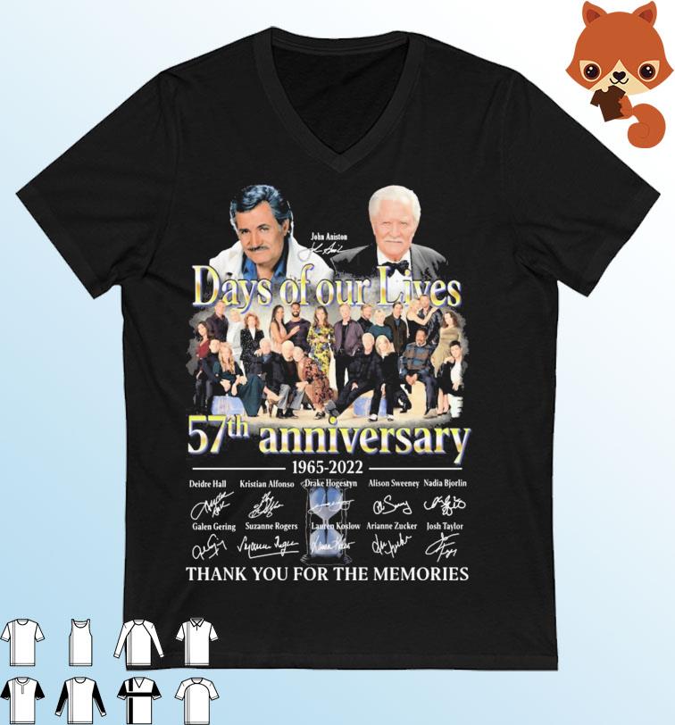 John Aniston Days Of Our Lives 57th Anniversary 1965-2022 Thank You For The Memories Signatures Shirt
