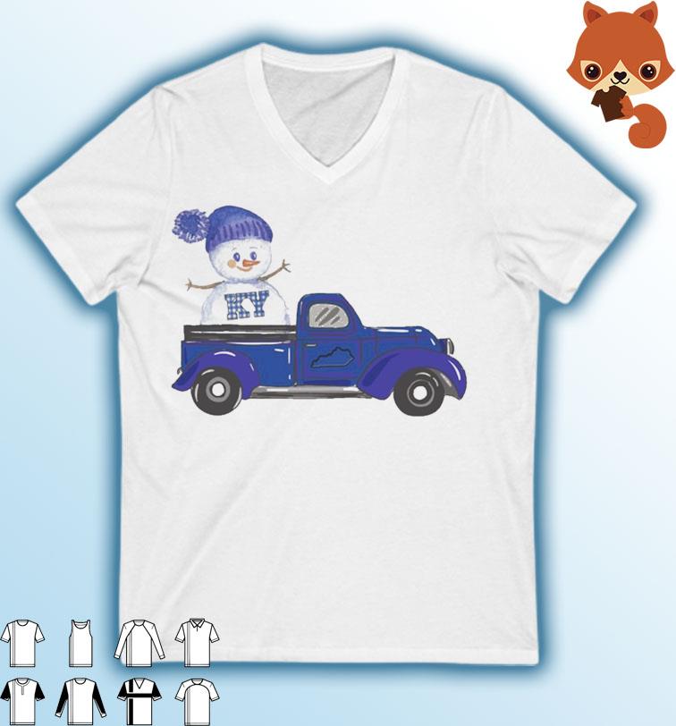 Kentucky Snowman Truck Christmas Shirt