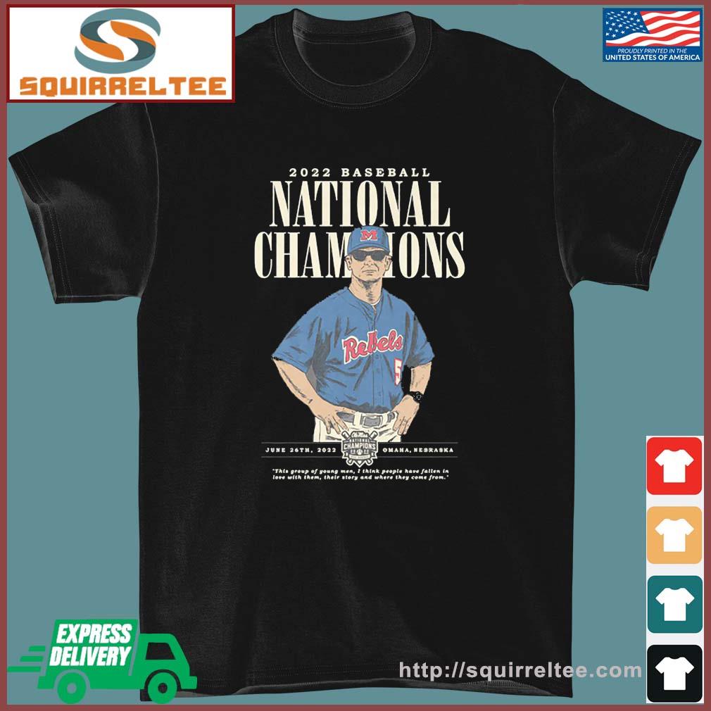 Mike Bianco Ole Miss Baseball National Championship Trophy T-shirt