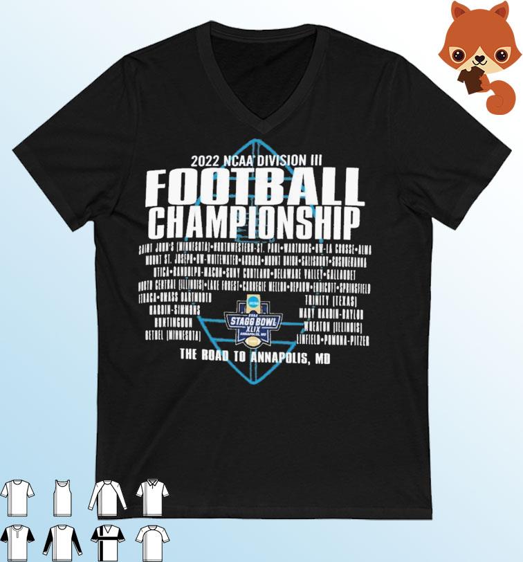 NCAA Division III Football Championship 2022 The Road To Annapolis T-Shirt
