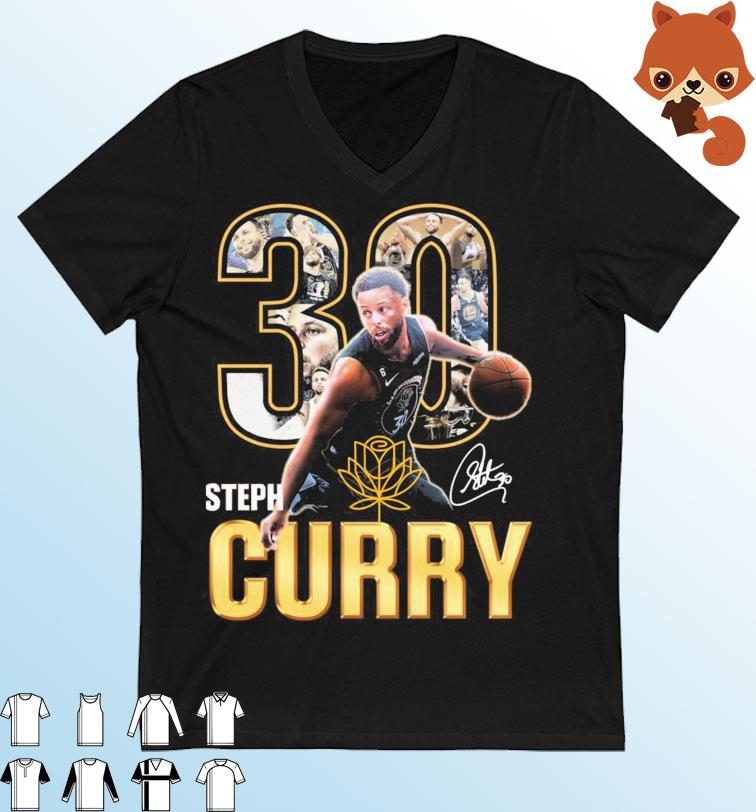 Official 30 Steph Curry Golden State Warriors Signatures Shirt