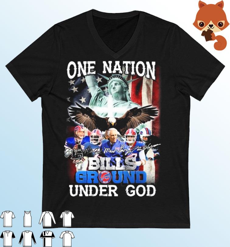 One Nation Buffalo Bills Ground Under God Signatures Shirt