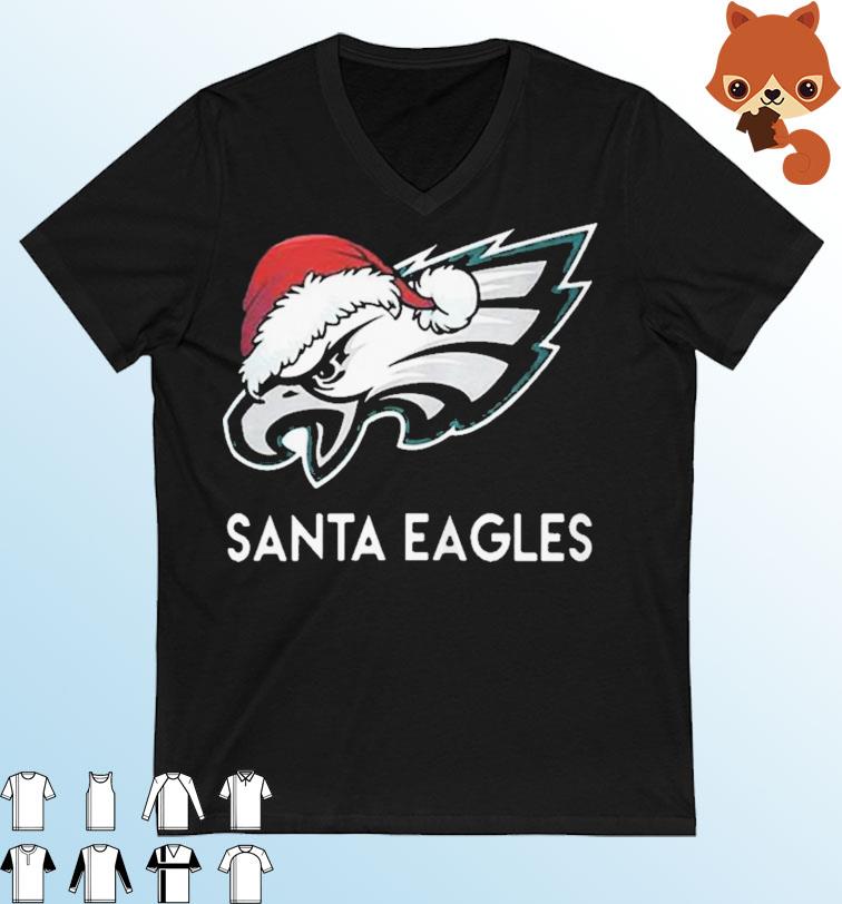 Philadelphia Eagles Santa Eagles NFL Logo Christmas Shirt