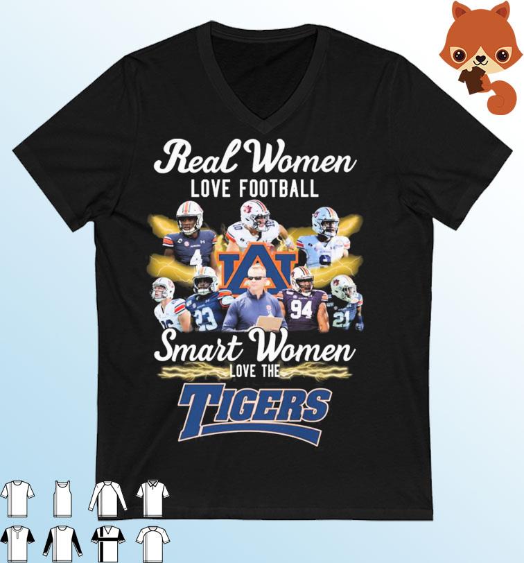 Real Women Love Football Smart Women Love The Auburn Tigers College Shirt