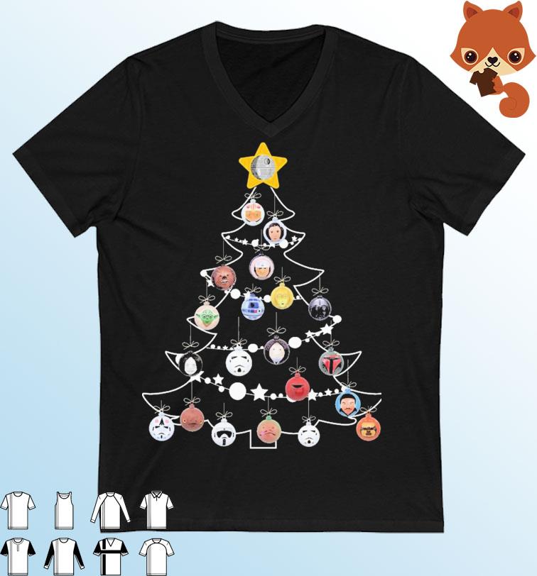 Star Wars Characters Ornaments Christmas Tree Shirt