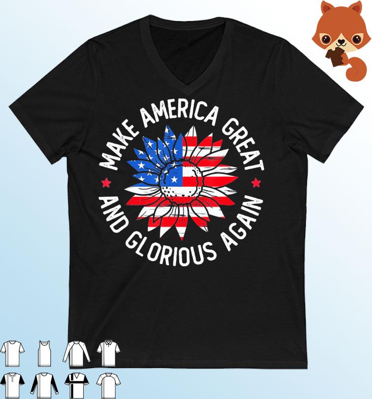 Sunflower MAGAGA Making America Glorious & Great Again – Trump 2024 T-Shirt