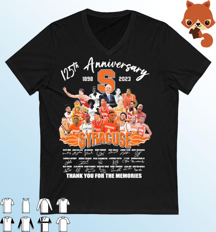 Syracuse Orange 125th Anniversary 1898-2023 Thank You For The Memories Signatures Shirt