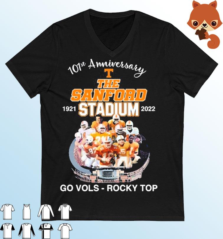 Tennessee Volunteers 101st Anniversary The Sanford Stadium 1921-2022 Go Vols-rocky Top Shirt