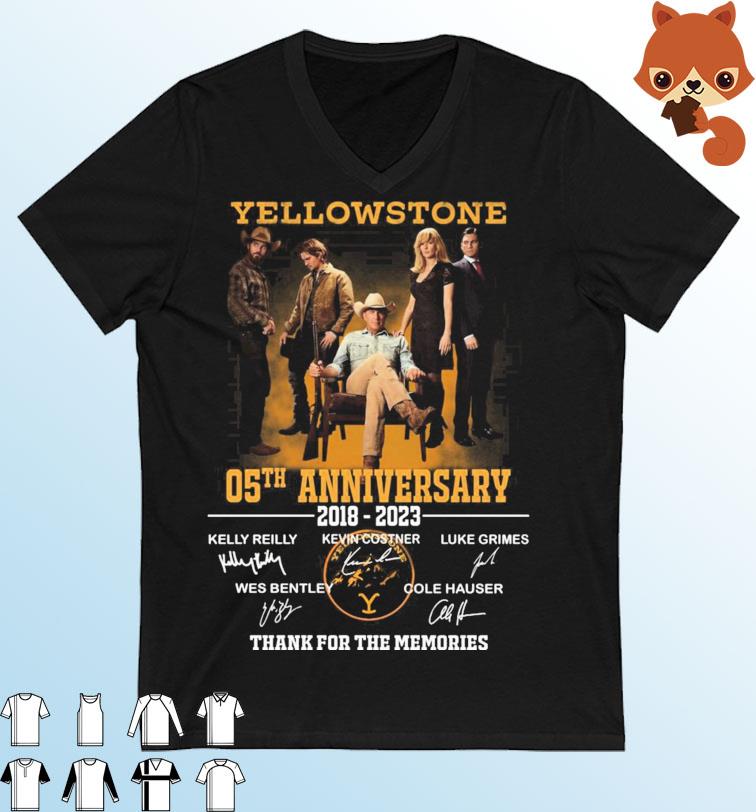 The Yellowstone 05th Anniversary 2018-2023 Thank You For The Memories Signatures Shirt