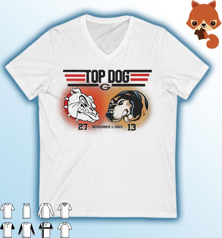 Top Dog Georgia Football Vs Tennessee Volunteers 27-13 Shirt