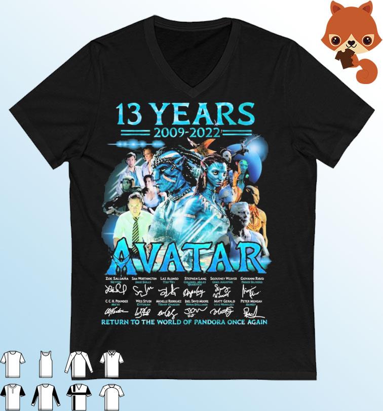 13 years 2009-2022 Avatar Return To The World Of Pandora Once Again Signatures Shirt