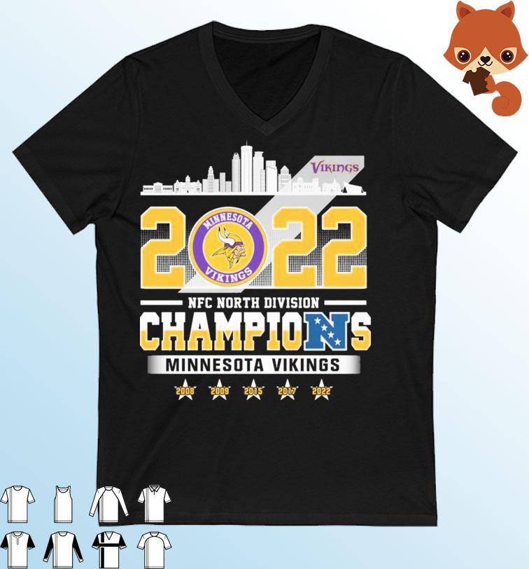 2022 NFC North Division Champions Minnesota Vikings Skyline Shirt