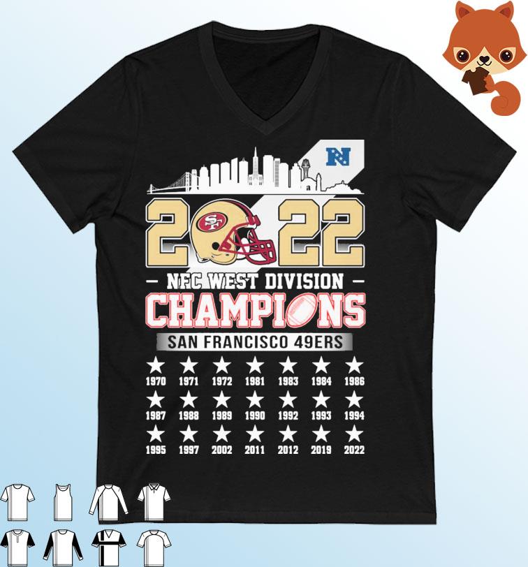 2022 NFC West Division Champions San Francisco 49ers Skyline Shirt