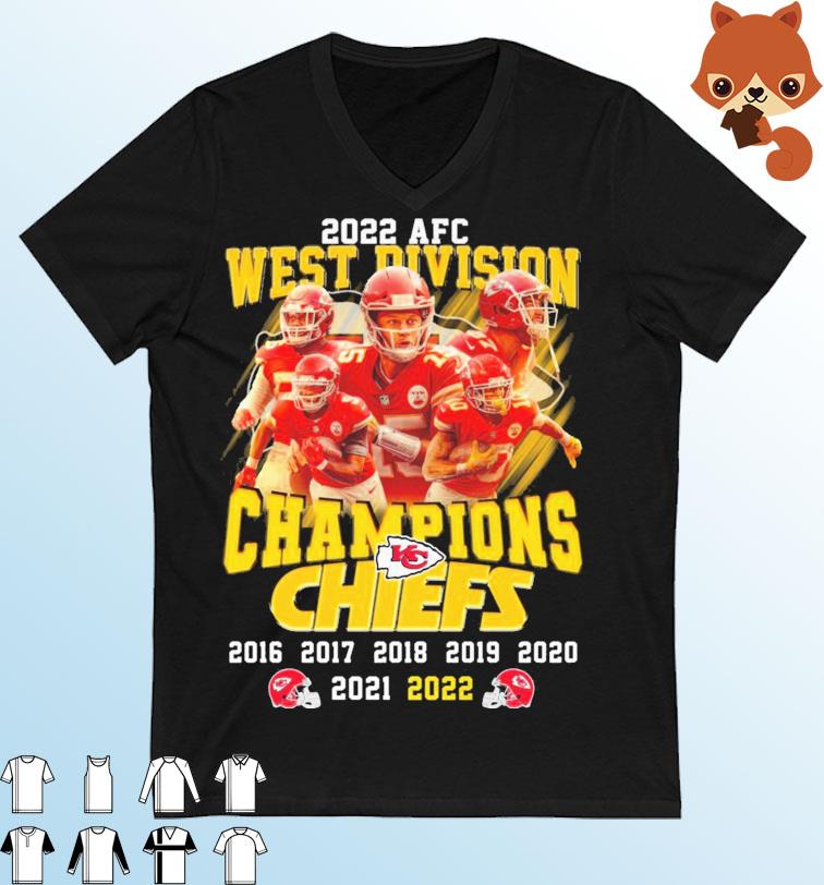 AFC West Division Champions Kansas City Chiefs 2016-2022 Shirt