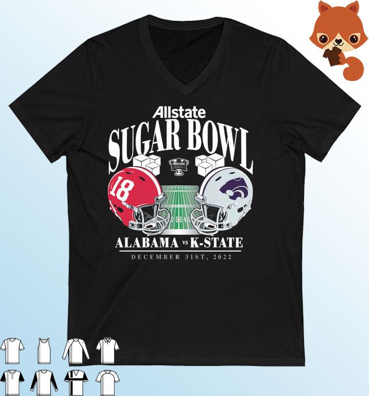 Alabama Crimson Tide vs. Kansas State Wildcats 2022 AllState Sugar Bowl Matchup Shirt