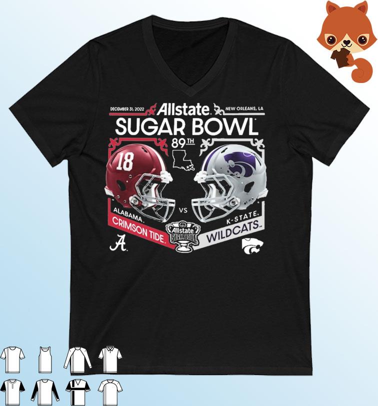 Alabama vs K-state 2022 Allstate Sugar Bowl 89th Hemet Matchup shirt