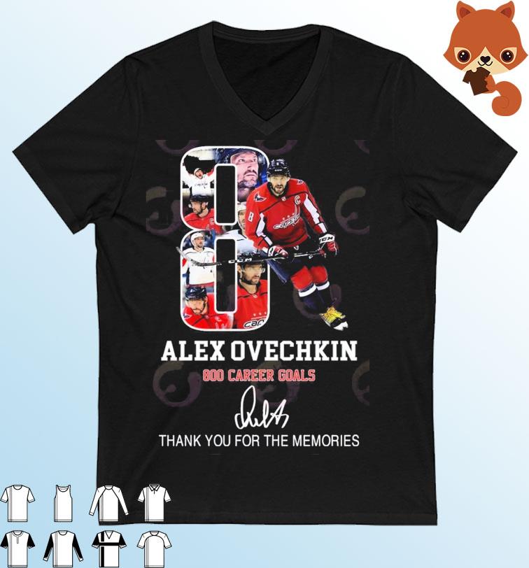 Alex Ovechkin 800 Career Goals Thank You For The Memories T-Shirt