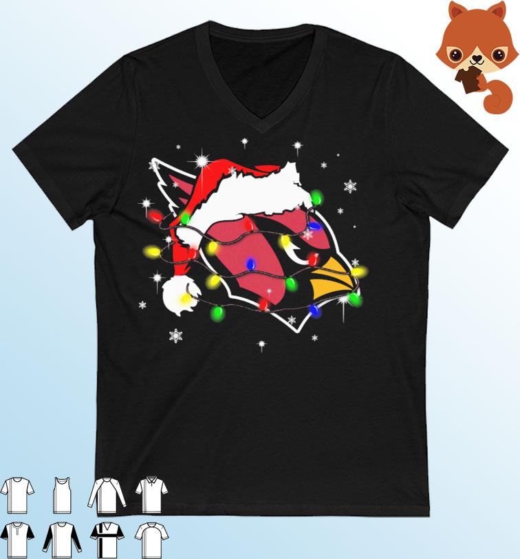 Arizona Cardinals Santa Hat Christmas Light Shirt
