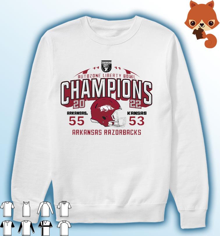 Arkansas Autozone Liberty Bowl Champions 55-53 Shirt, hoodie, sweater, long sleeve and tank top
