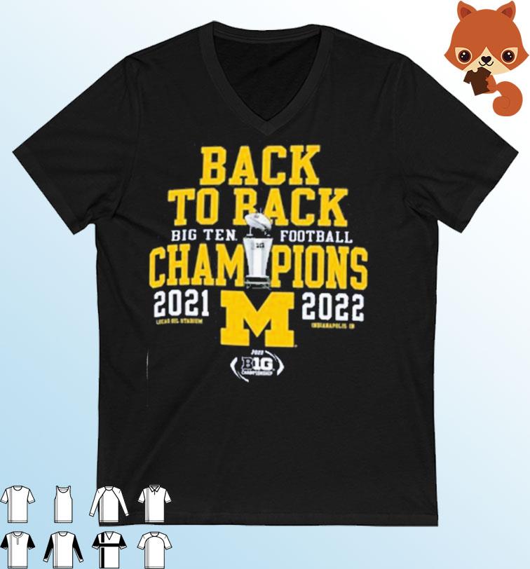 Back-To-Back Big Ten Champions University of Michigan Football Shirt