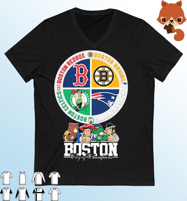 Boston Sport Teams Mascots Boston City Of Champions Shirt