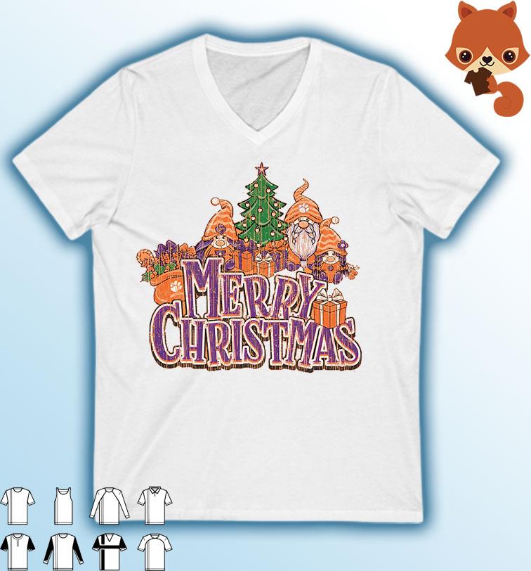 Clemson Tigers Gnomes Merry Christmas Shirt