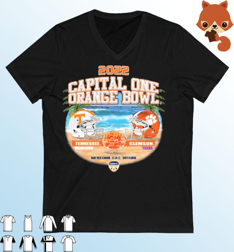 Clemson Tigers vs Tennessee Volunteers 2022 Capital One Orange Bowl Beach Shirt