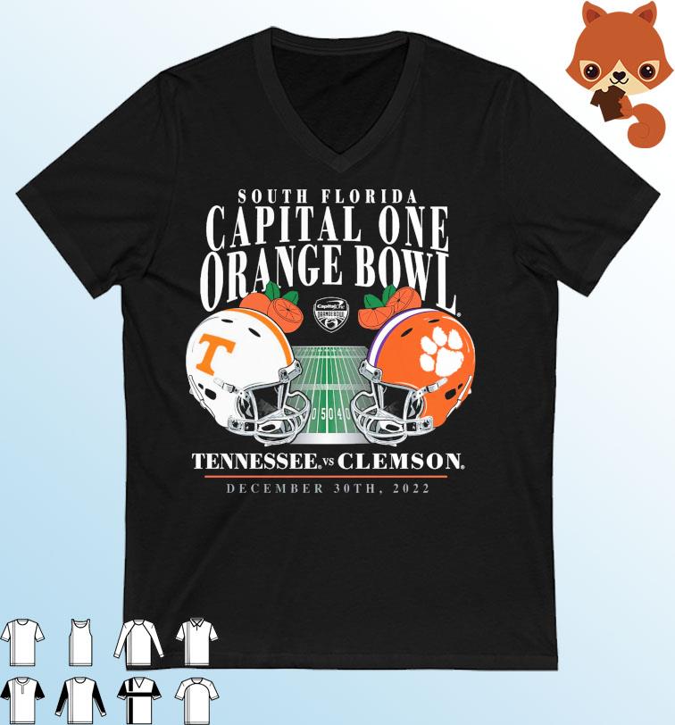 Clemson Tigers vs. Tennessee Volunteers 2022 Capital One Orange Bowl Matchup Shirt