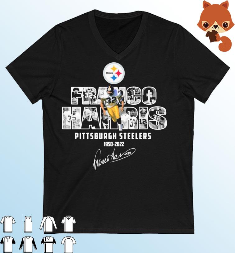 Franco Harris Pittsburgh Steelers 1950-2022 Signatures Shirt