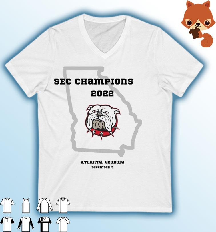 Georgia Bulldogs 2022 SEC Champions Atlanta, Georgia December 3 Shirt
