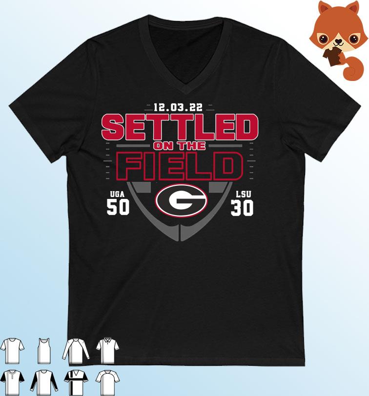 Georgia Bulldogs Settled On The Field Score Shirt